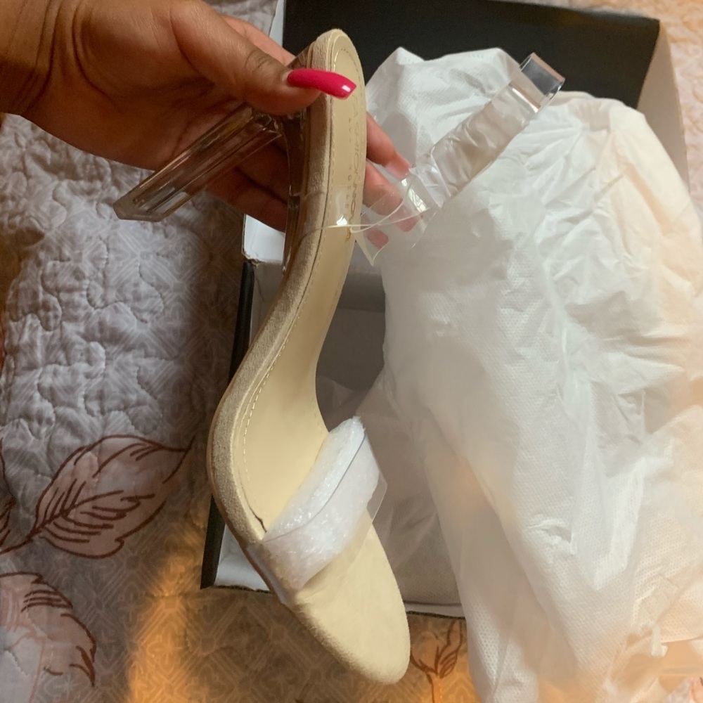 Brand new clear heels size 7 women’s
